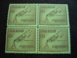 Stamps - Cuba - Scott#607,C182-C184 - Mint Hinged Set of 4 Stamps in Blocks