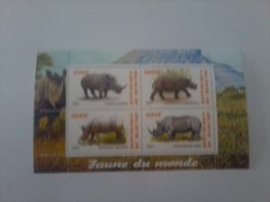 BURUNDI SHEET MNH RHINOCEROSES