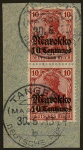 Germany 1911 TANGER Tangiers Morocco Marokko USED 102533