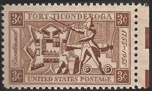 # 1071 MINT NEVER HINGED FORT TICONDEROGA