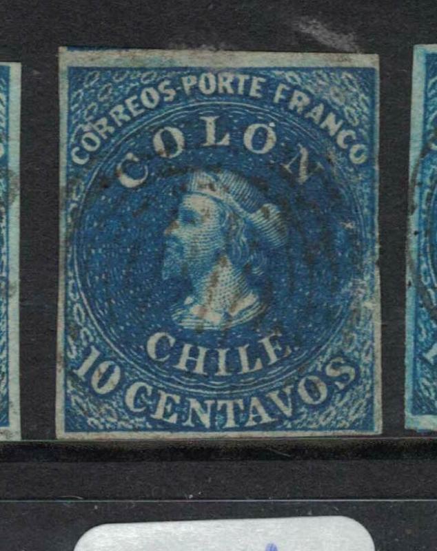 Chile 10c Estanco Four Margins, Item Six VFU (3dvs)