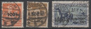 Mi 258/260 used 1923