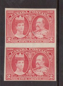 Canada #98ii Mint Imperf Pair