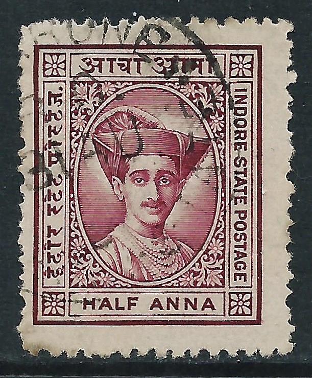 India-Indore, Sc #16, 1/2a Used