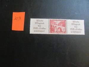 Germany 1936 MNH MI. W112 BOOKLET XF 35 EUROS (203) NEW COLLECTION