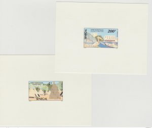 Senegal 1992 Proof of Luxury Tourist Sites Bird Vogel Bird Fauna-