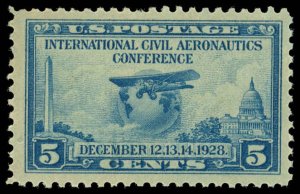 US Sc 650 VF/MNH -1928 5¢ -Civil Aeronautics Conf.