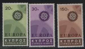 CYPRUS      297-299  MINT HINGED SET