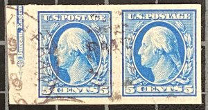 US Stamps - SC# 347 - Used - Pair - SCV = $100.00