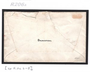 GB Scotland HIGHLAND RAILWAY 2d Letter Stamp *DALNASPIDAL STATION* Cover R206a 