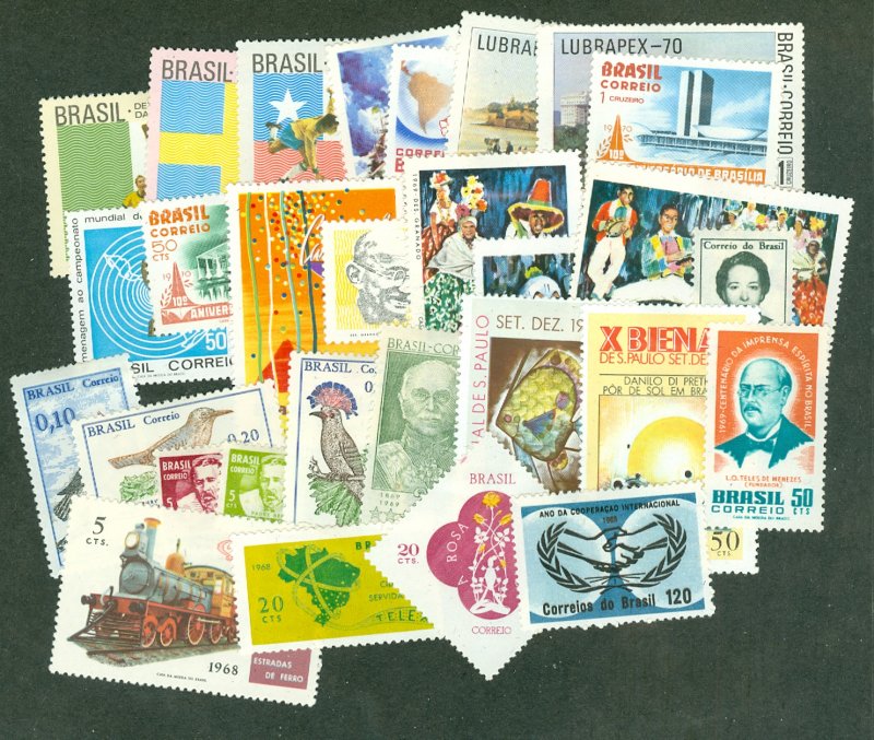 selection Brazil 1965-70 mint 27 different CV $35