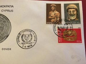 Cyprus First Day Cover Artifacts  1976 Stamp Cover R43013