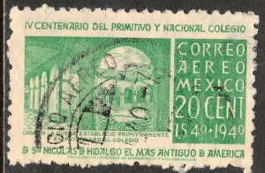 MEXICO C108 20c School of San Nicolas 1st in America Used. VF. (687)