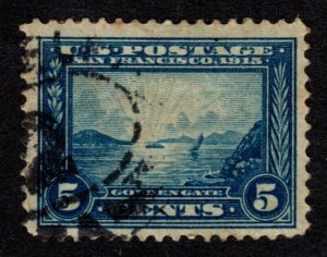 OAS-CNY 8375 SCOTT 399 – 1913 5c Panama-Pacific Expo Golden Gate USED