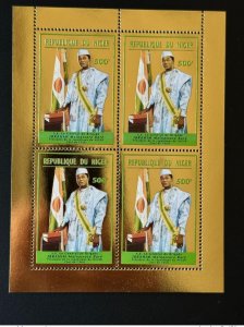 1998 Niger Mi. 1505 M/S Klb S.E. General Ibrahim Maïnassara Baré President Gold-