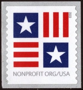 SC#5756 (Non Profit Org) Patriotic Block Coil Single (2023) SA