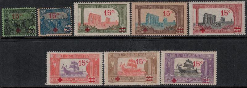 Tunisia 1918 SC B12-B19 Mint SCV $361.55 Set