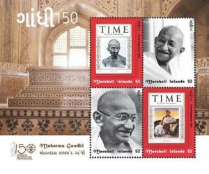 Marshall Islands 2018 - Mahatma Gandhi 150th Birthday - Sheet of 4 stamps - MNH