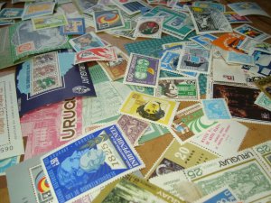 Big lot of Uruguay 1970ies MLH stamps high catalogue value very complete period 