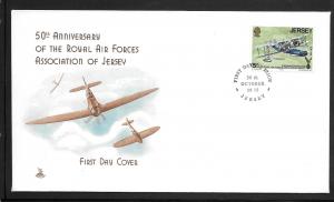 Just Fun Cover Jersey #134 FDC 50th Anniv Royal Air Force Association (my5127)