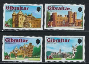 Gibraltar 365-68 MNH 1978 Royal Houses (fe4941)
