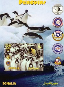 Somalia 2004 Penguins-IGY-Antartica-Rotary-Lions Int.S/S IMPERFORATED MNH