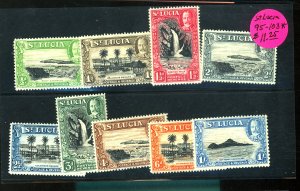 ST LUCIA #95-103 MINT FVF OG LH Cat $11