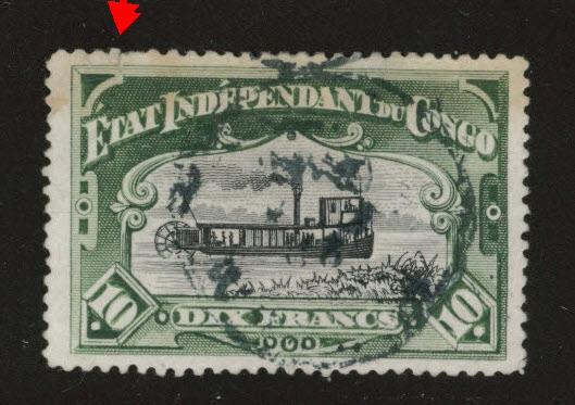 Belgian Congo Scott 30 Used 1898 key river steamer CV$50