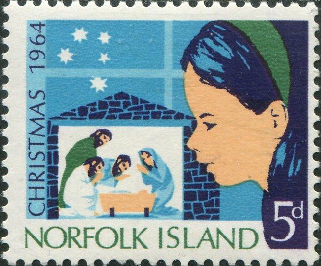 Norfolk Island 1964 SG57 5d Christmas nativity MNH