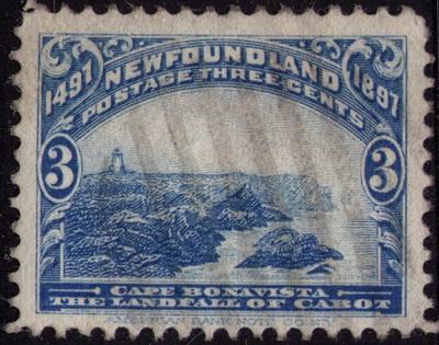 Newfoundland #  63  Used VF light cancel Cat $ 2