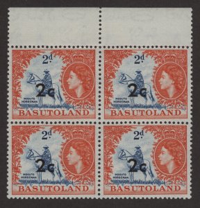 Mint Never Hinged SC63 SG60 2c on 2d Block of 4 Top Middle