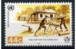 United Nations 1987 - Scott 496 MNH - Shelter for Homeless