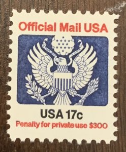USA Official Mail 17c # O-130 Mint, Never Hinged