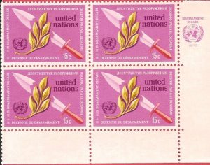 1973 United Nations NY Disarmament Decade  SC# 235  Mint