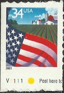 # 3450 MINT NEVER HINGED FLAG OVER FARM