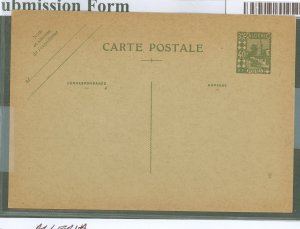 Algeria  1927 40c postal card, light edge toning