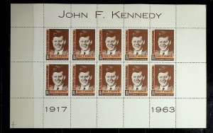 DOMINICAN REP. Sc C137 NH MINISHEET OF 19543 - JFK - (CT5)