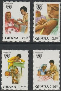 GHANA - 1988 - U N I C E F - Perf 4v Set - Mint Never Hinged