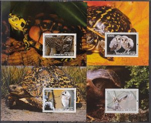 Benin, 2004 Cinderella issue. Owls on 4 s/sheets. Canceled. ^