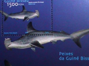 GUINEA BISSAU-2002 LOVELY SHARK  -MNH S/S VERY FINE WE SHIP TO WORLD WIDE.