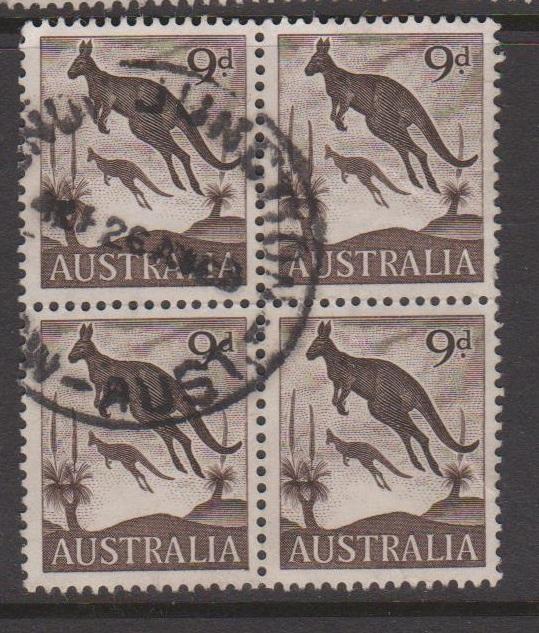 Australia Sc#322 Used Block of 4