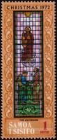 Samoa SG#400 Used - 1972 1s.  - Christmas, Stained Glass