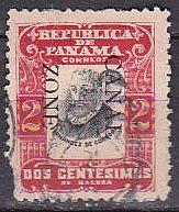 Canal Zone 23 1906 Overprint Used HR