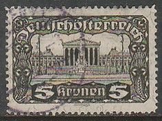 Austria 223, DEFINITIVE SET. SINGLE, USED. F-VF. (1047)