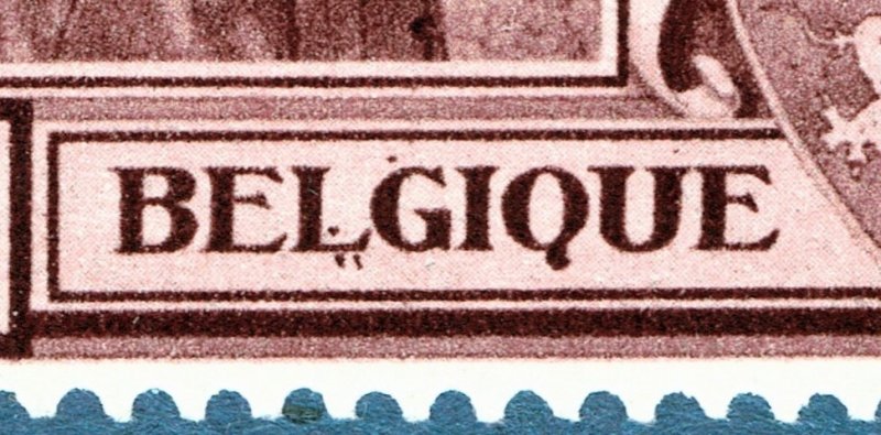 [sto626] BELGIUM 1939 COB#518-V1 MNH Variety 2 points under the L of BELGIQUE