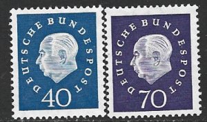 COLLECTION LOT 13487 GERMANY #796-7 UNG 1959 CV+$14