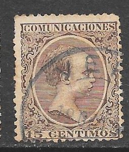 Spain 281: 15c Alfonso XIII, used, AVG