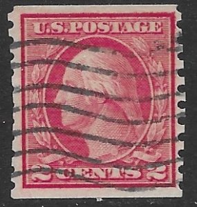 US #453 used. Washington vertical coil.  super nice.