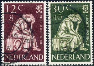 Netherlands 1960 Sc B341-2 World Refugee Year Stamp Used