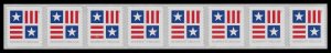 US 5756 Patriotic Block Nonprofit Org 5c coil strip 8 MNH 2023